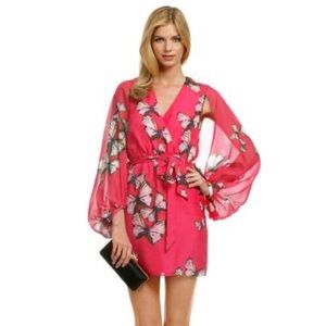 ERIN by Erin Fetherston Pink Butterfly Midi Dress